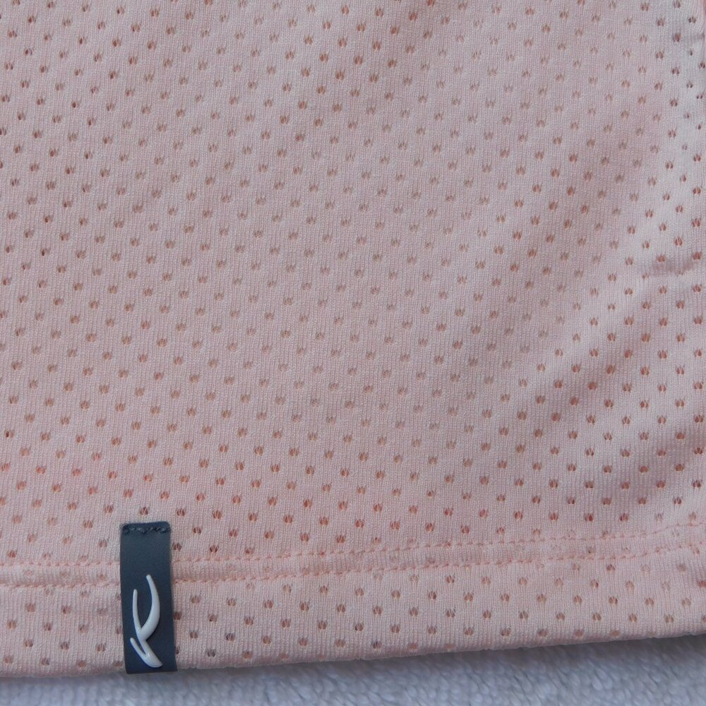 KJUS Peach Eve Long Sleeve Golf Polo | 1/4 Button Down | Gamble Sands | EUC | M - Picture 6 of 9